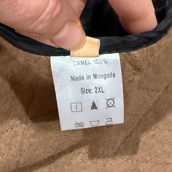 Women Camel Wool-Lined Quilted Vest Black 2XL Men XL Unisex Classic Preppy Stapl - Picture 8 of 10